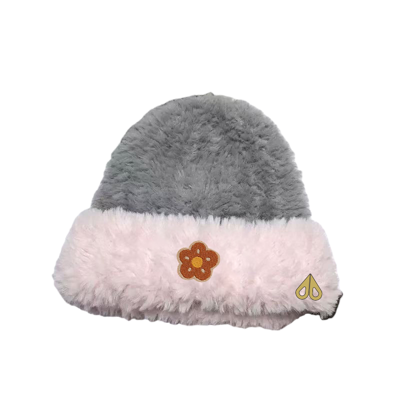 MOOSE剪刀四季新款毛绒帽男女同款加厚保暖显脸小针织防寒护耳帽