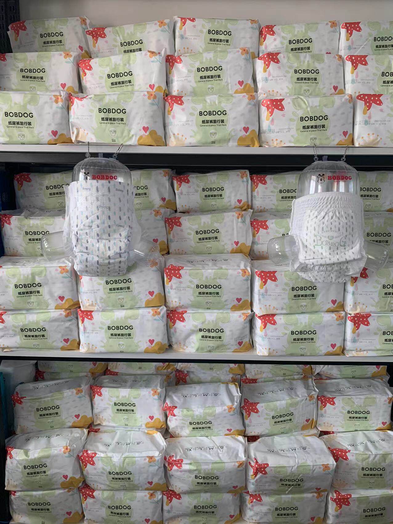 巴布豆拉拉裤米蓓柔薄天使宝宝纸尿裤全包臀一体裤干爽透气大吸收