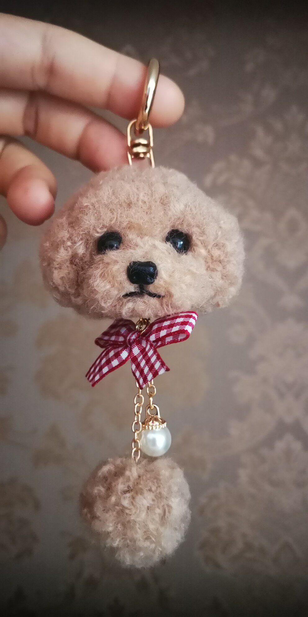 手工定制泰迪比熊狗狗钥匙挂件节假日生日礼品礼物圣诞节情人节