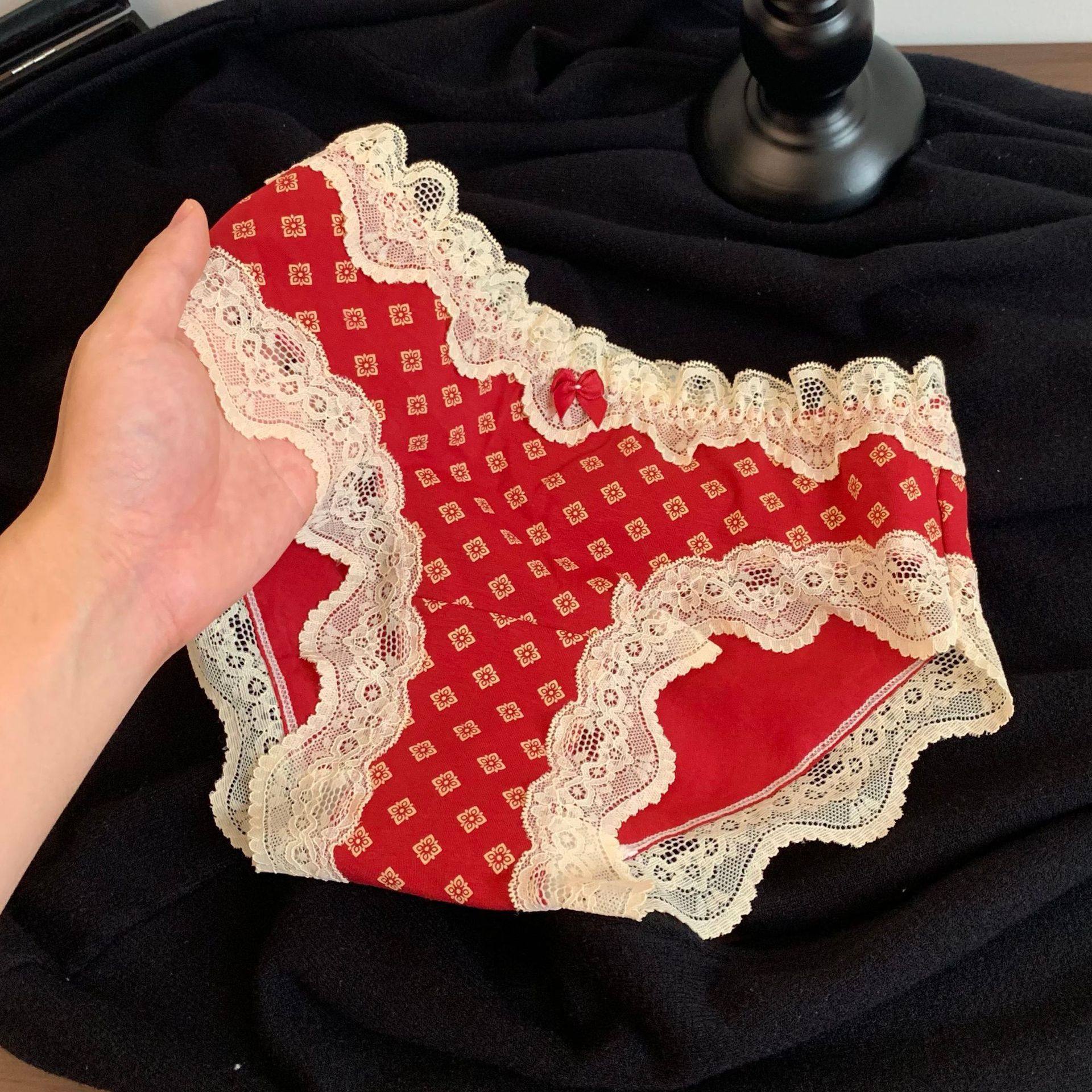 本命年内裤女士纯棉全棉加长裆大红色蕾丝新款喜庆新年内裤女,女士内衣/男士内衣/家居服,男三角内裤,淘宝优惠券,粉丝福利购,淘宝优惠卷