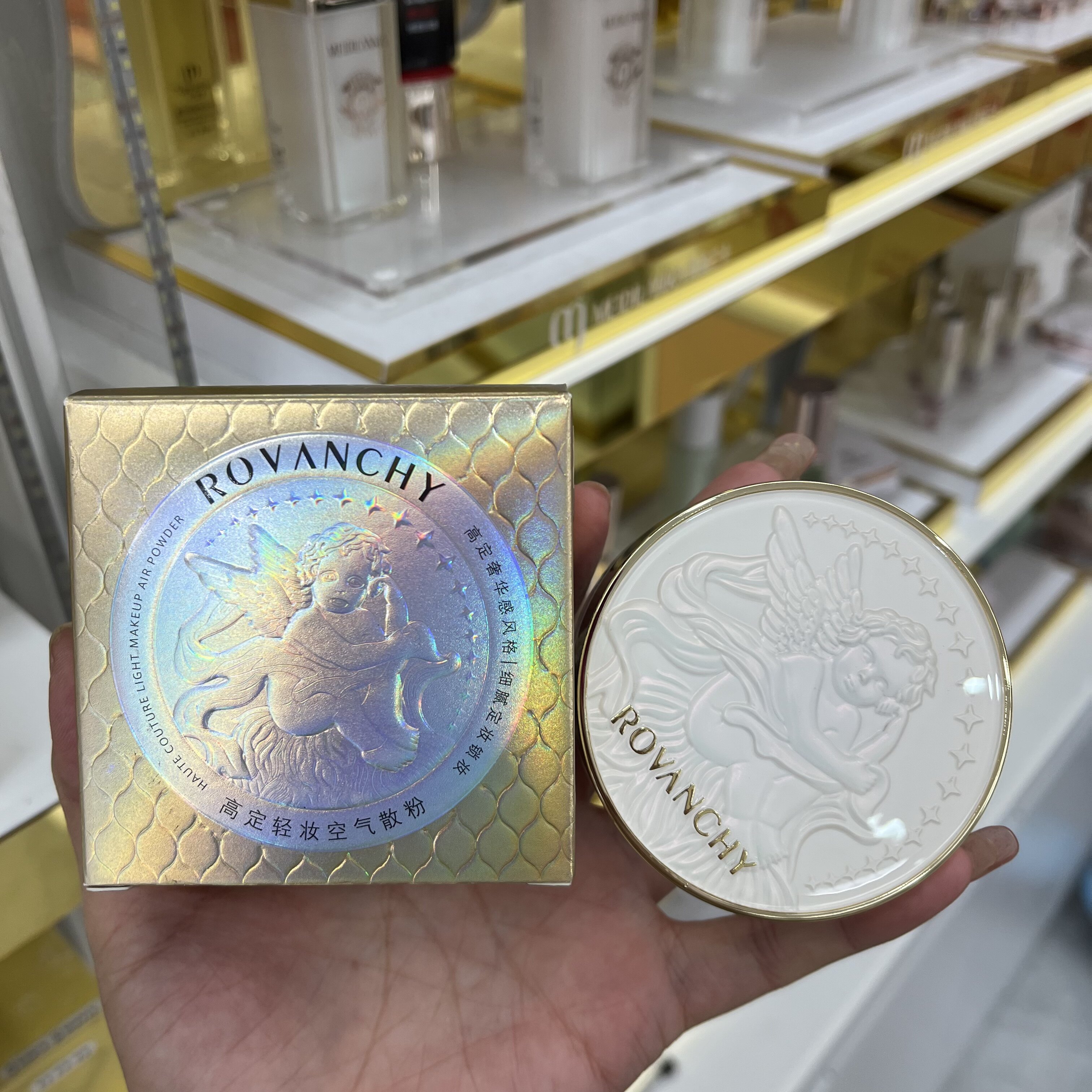 洛梵诗高定轻妆空气散粉蜜粉控油定妆雾感轻薄遮瑕隐形毛孔不卡粉图片