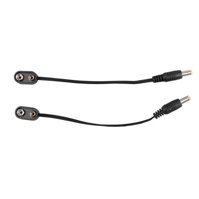 单块效果器9V电源电池线 外正内负 竹节线 音叉