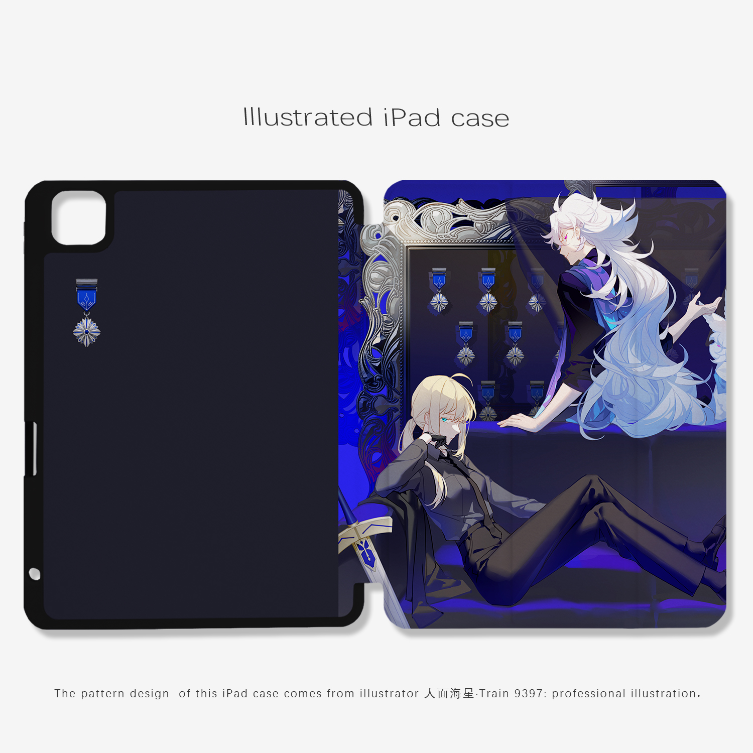 9397人面海星ipad平板壳适用于ipadpro2018/2020/2024 10.9 11寸12.9寸13寸黑色机壳