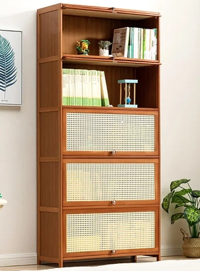 Display cabinet dustproof bookshelf multi-layer storage rack