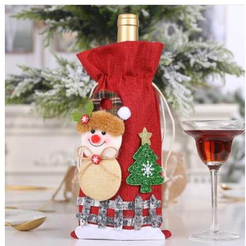 圣诞节装饰品礼品袋红酒套Christmas ornament gift bag wine set
