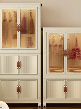Baby wardrobe home bedroom fold  clothing storage cabinet