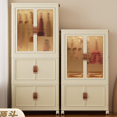 Baby wardrobe home bedroom fold  clothing storage cabinet