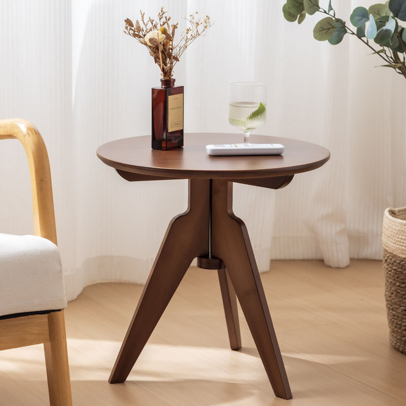 Mini Round Sofa Side Table Small Coffee Desk Home Decor图片