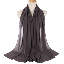 women summer solid Scarf Chiffon lady Scarf