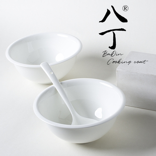 日式简约风纯白骨瓷8英寸广元大汤碗家用桌面冬瓜排骨番茄蛋汤盆