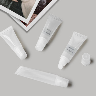 5ml8ml10ml15ml旋盖透明软管斜口唇彩化妆品分装 塑料管