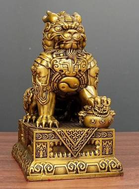 全麟摆公母家一22538对办室聚纳铜麒福财吉祥物业居迁乔公开礼品