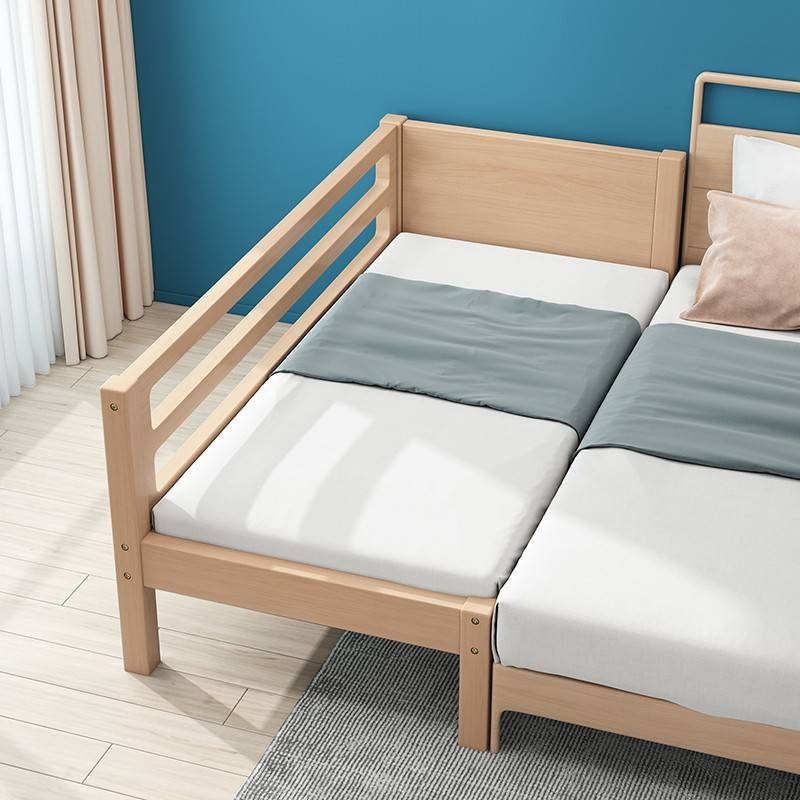 环保漆实木儿孩童宝床床男带孩女边护栏小床宝宽加婴无品牌/无拼