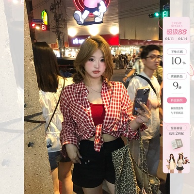 你的鱼 蛮腰猎手 夏季chao显瘦铆钉短裤女 百搭显瘦辣妹纯欲热裤