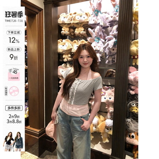你的鱼 甜酒Bali 韩系微胖mm古早叠穿层次感春夏波点上衣背心套装