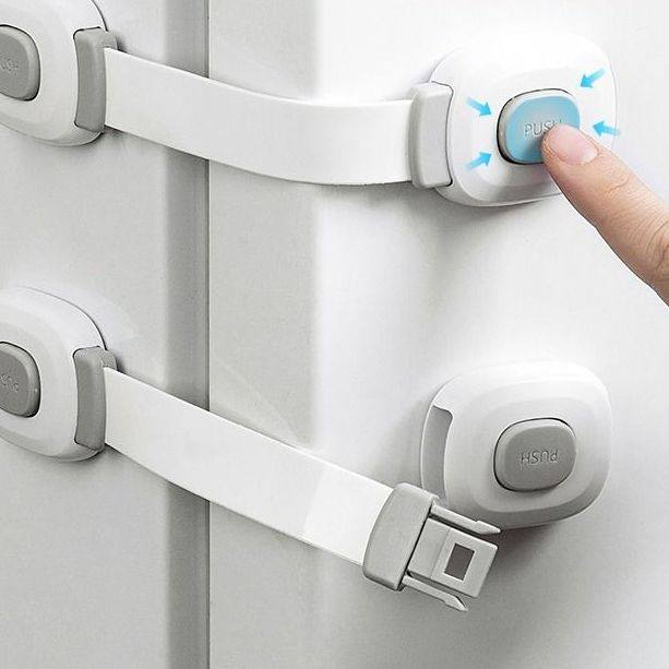 儿童安全锁防护抽屉锁婴儿防夹手多功能宝宝防开冰箱柜子柜门锁扣