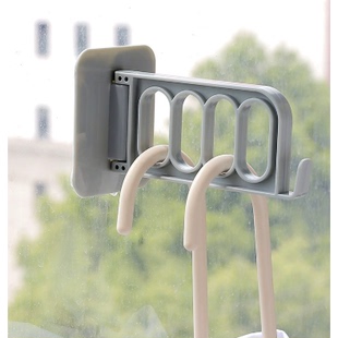 多功能折叠墙壁沾粘挂勾无痕贴塑料衣架挂钩壁挂式 衣服架收纳挂架