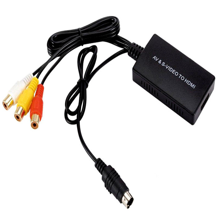 高清AV视频转换器HDMI接口红白黄三色线RCA S端子转hdmi 复合视频
