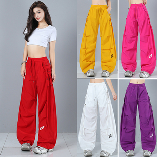 广场舞裤子弯刀裤2025新款阔腿裤夏季薄款宽松跳舞长裤运动工装裤