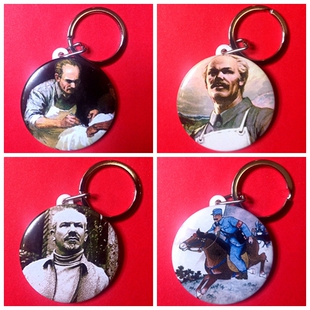 白求恩大夫纪念品挂链收藏品礼物医院装饰品挂件医生奖品钥匙扣