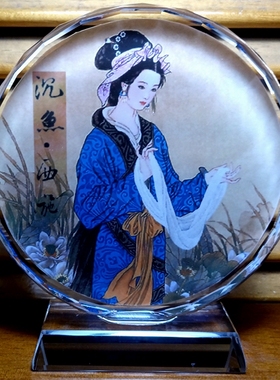 西施浣纱装饰品摆设纪念品礼物四大美女工艺品人偶模型装饰品摆件