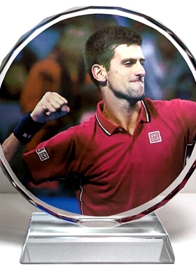 德约科维奇纪念品摆设收藏品礼物网球球星工艺品礼品装饰水晶摆件