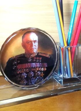 朱可夫摆设纪念品人偶二战苏联元帅周边模型装饰品水晶摆件笔筒