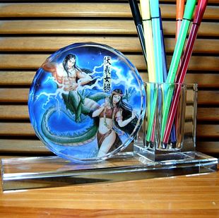 女娲伏羲摆设纪念品礼物人文世祖礼品收藏品工艺品水晶笔筒摆件