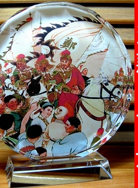 郑成功摆设纪念品礼物民族英雄工艺品礼品装饰品人偶模型水晶摆件