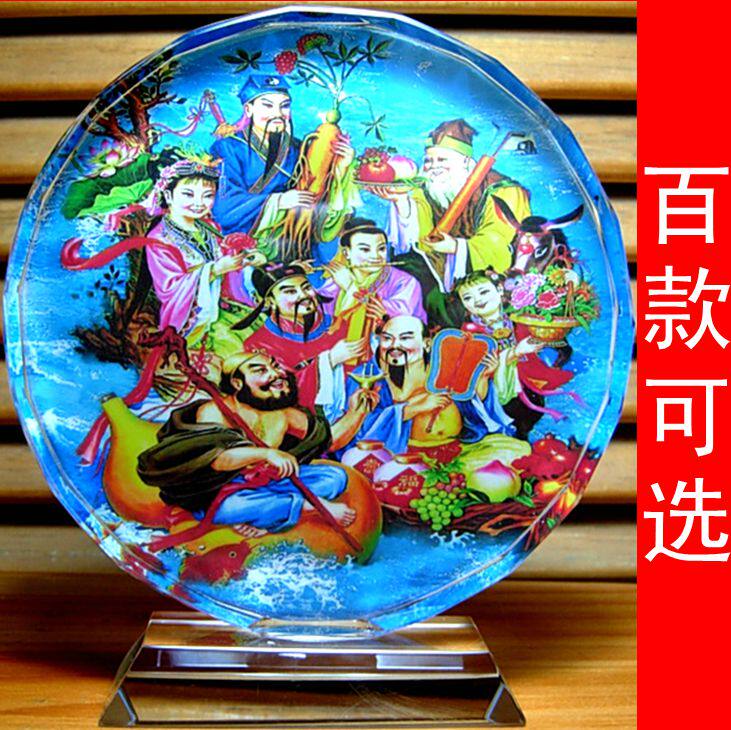 八仙过海摆件礼物道家收藏品工艺品礼品水晶摆设装饰品神仙纪念品