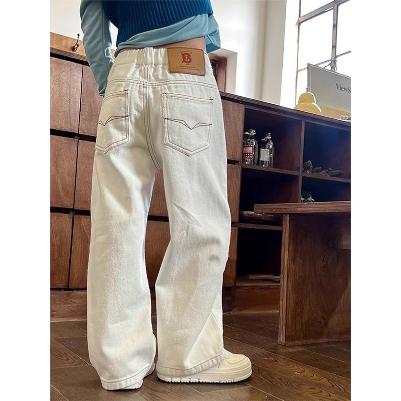 女童韩版洋气牛仔阔腿裤