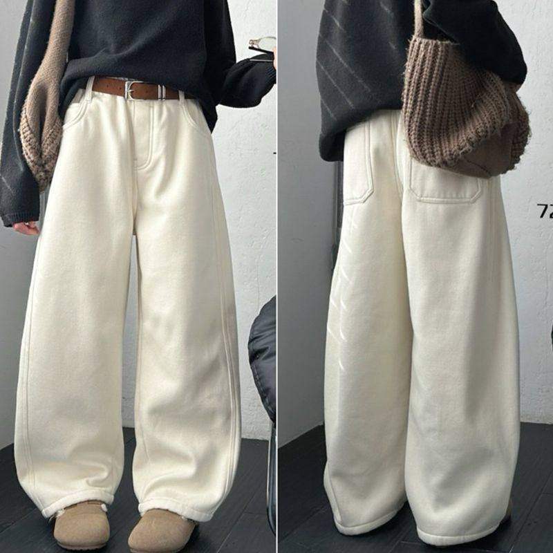 儿童时髦洋气一体绒阔腿裤女童春秋冬季加厚牛仔长裤中大童休闲裤,童装/婴儿装/亲子装,儿童牛仔裤,淘宝优惠券,粉丝福利购,淘宝优惠卷