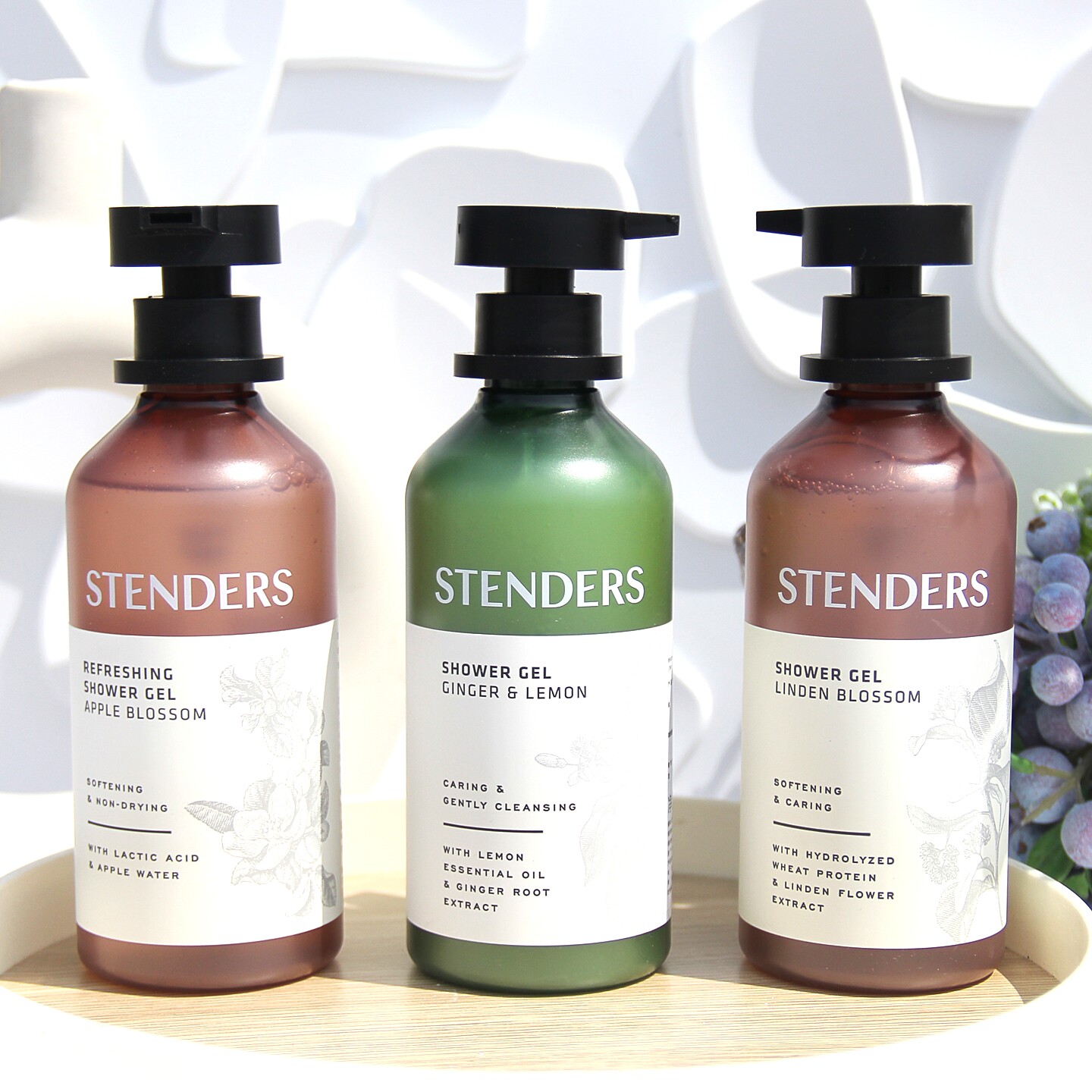 Stenders施丹兰沐浴露苹果北欧茉莉生姜柠檬清洁芳香细密洗澡洗浴
