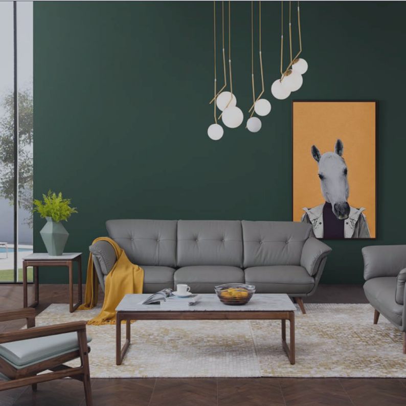 鼎德喜意式极简头层真皮沙发轻奢三四人位直排的小户型可定制沙发