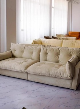 鼎德喜索伦托baxter定制双面磨砂布磨砂皮羽绒意式极简大户型沙发