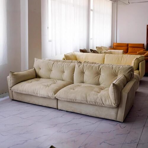 鼎德喜羽绒＋海绵意式极简磨砂皮