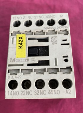 德国Moeller金钟穆勒接触器,型号DILA-22,实物拍工业备件