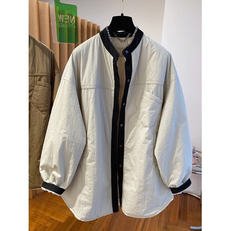 轻薄羽绒棉服短外套女秋冬款时尚设计感夹棉圆领保暖棉衣夹克上衣