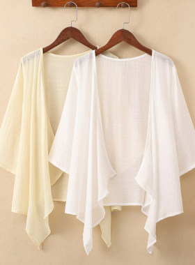 棉麻外套女小披肩夏季