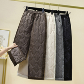 阔腿裤 外贸出口品牌清仓轻薄羽绒棉裤 休闲夹棉保暖时尚 大码 女冬季