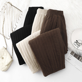 清仓捡漏撤柜尾货棉麻夹棉加厚棉裤 女外穿秋冬宽松保暖萝卜哈伦裤