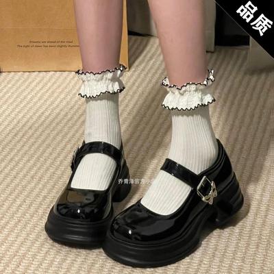 品牌鞋春秋2025年增高厚底小皮鞋