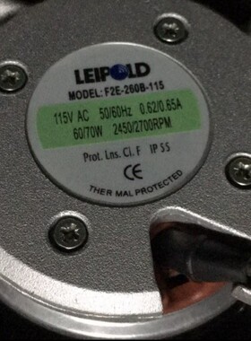 正品 LEIPOLD雷普225*80散热风扇115v冷却F2E-260B-115工业机箱