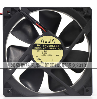 ADDA AD1224MB-A74GL 24V 0.13A 12CM 12025 变频器风扇