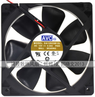原装 AVC DA12025B12L P005 12V 0.3A 12cm 12025 静音4针PWM风扇