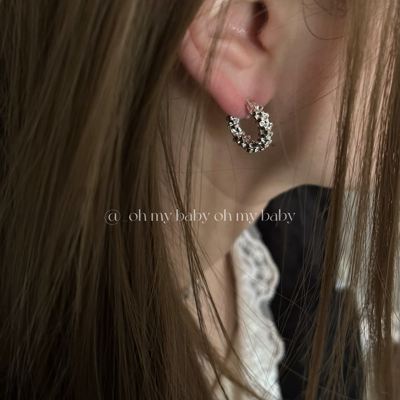 隐形耳夹无耳洞可戴碎银C圈简约