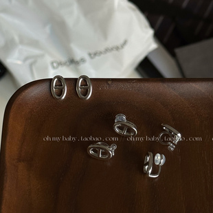 蚊香盘耳夹无耳洞可戴简约设计感猪鼻耳钉耳饰高级感气质百搭E871