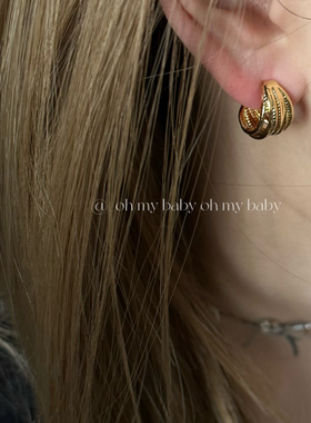 蚊香盘耳夹无耳洞可戴C型线条简约高级韩风ins冷淡气质设计E769