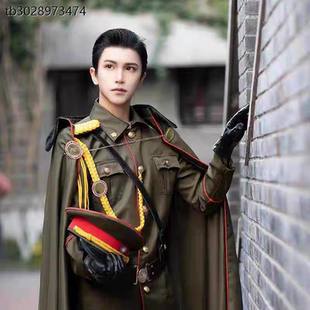 军阀少帅服cos军大衣财阀老九门张大佛爷COS披风民国装大帅服装