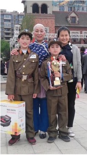 儿童沙家浜戏剧演出服男女孩智斗演出服儿童胡传奎服装刁德一服装